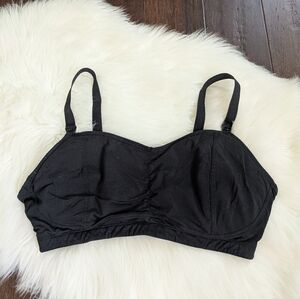 Motherhood Maternity Padded Nursing Black Bra Sleepwear 1X